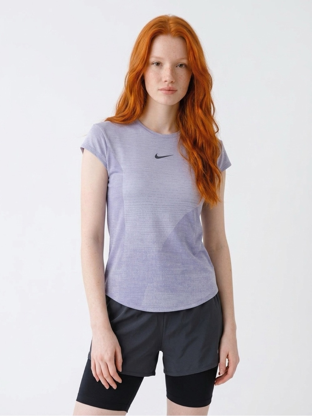 Nike Dri-FIT Run Division Short-Sleeve Light Purple Size S Crew Performance Tee - Picture 2 of 7
